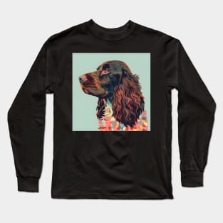 Irish Water Spaniel in 70's Long Sleeve T-Shirt